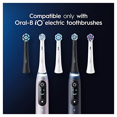 Oral-B iO Ultimate Clean Electric Toothbrush Head, Twisted & Angled Bristles for Deeper Plaque Removal, Pack of 2 Toothbrush Heads, Black