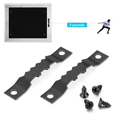 YHYZ Sawtooth Picture Frame Hangers Set with Screws (Black), Sawtooth Photo Frames Holder and Screw and Screwdriver, for Painting Photos Artwork Clock Home Decoration(B-50)