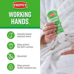 O'Keeffe's Working Hands, 80ml Tubes (2 Pack) - Hand Cream for Extremely Dry, Cracked Hands   Instantly Boosts Moisture Levels, Creates a Protective Layer & Prevents Moisture Loss