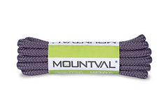 Mountval Laces, Performance Shoe Laces For Hiking And Outdoor Boots, Ultra Strong, Made In Europe, 1 Pair (90 Cm - 36 Inch - 5 To 6 Eyelet Pairs / 84 - Dark Grey)