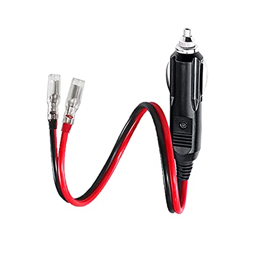 CYSSJF Car Replacement 12V Cigarette Lighter Male Plug with Leads Cigar Female Socket Plug Extension Cable Cigar Plug Charger cable 10A Fuse Protection with LED Light(1PC 8.6IN)