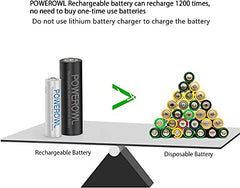 Powerowl Pack of 32 AA AAA Rechargeable Batteries, High Capacity 16 AA 2800mAh & 16 AAA 1000mAh 1.2V NiMH Battery Low Self Discharge,Pre-Charged