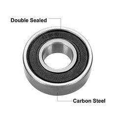 sourcing map 698-2RS Deep Groove Ball Bearing Double Sealed 1180098, 8mm x 19mm x 6mm Carbon Steel Bearings (Pack of 20)