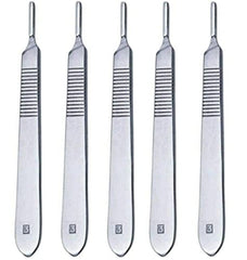 5 Pieces Stainless Steel BP Handle No.3 Scalpel Handles Surgical Sign Craft Card Making Cutter Podiatry Dental Medical Vet Students