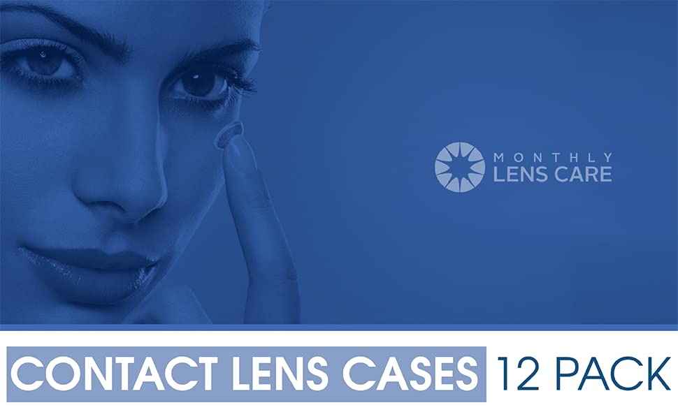 Contact Lens Cases 12 Pack. One Year Supply. Protect Your Eyes by Changing Your Contact Lens Case Monthly