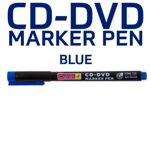 Camlin 4 x FINE TIP CD DVD PERMANENT MARKER PENS RED-GREEN-BLUE-BLACK WATER/UV RESIST