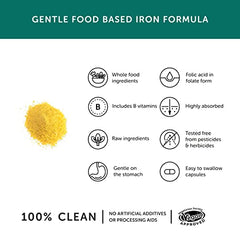 Gentle Iron – Together Health – Whole Food Nutrients – Iron and B Vitamins Vegan Friendly – Made in The UK – 30 Vegecaps