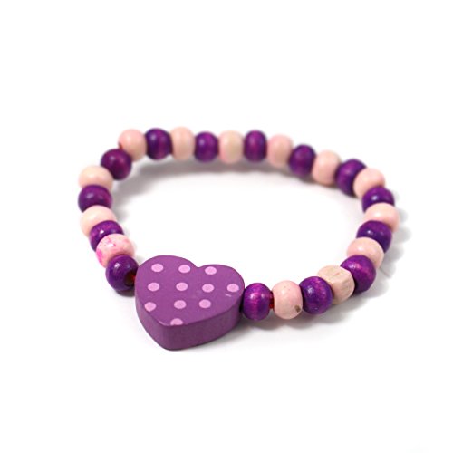 Stands Out, Supplying Outstanding Gifts 12 Wooden Beaded Friendship Bracelets for Girls - Party Bag Fillers for Kids Party - Christmas Birthday Party Favours - Stocking Filler