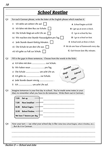 KS3 German Workbook with Answers: ideal for Years 7, 8 and 9