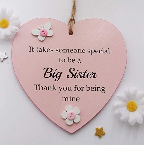 Craftworks Originals It Takes Someone Special To Be A Big Sister Wooden Keepsake Gift Heart 13 x 13 cm