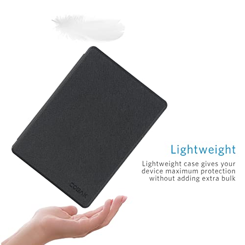 CoBak Case for 6.8 inches Kindle Paperwhite 11th Generation 2021 Release, PU Leather Smart Cover with Auto Sleep/Wake, Slim Shell for Kindle Paperwhite Signature Edition and Kindle Paperwhite 2022, Black