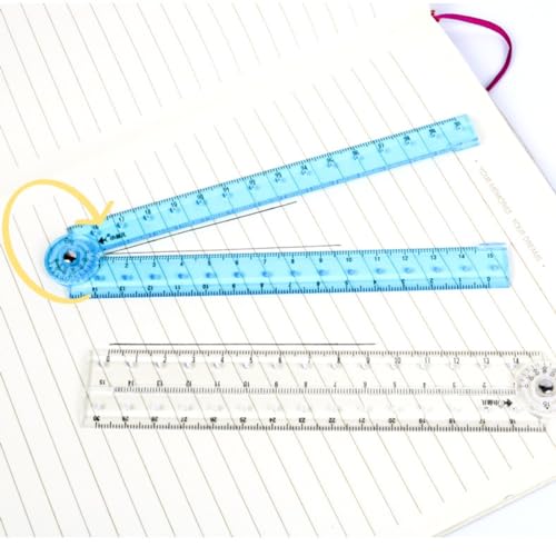 3PCS Folding Ruler 30cm Foldable Ruler Clear Ruler 15cm Transparent Straight Ruler Shatterproof Plastic Ruler Flexible Ruler Geometric Ruler for School Kids Office