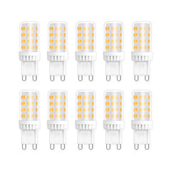 G9 LED Bulbs, 5W, Cool White 6000K, 450LM, Equivalent to 50W Halogen, AC 220V-240V, Non-dimmable, Energy Saving Bulb for Chandelier Home Lighting Decor, 10 Pack