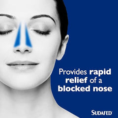 Sudafed Blocked Nose Spray, Relief from Congestion Caused by Head Cold and Allergies, Sinusitis, Helps Clear The Nasal Passage, Lasts Up to 10 Hours and Gets to Work in 2 Minutes, 15 Ml