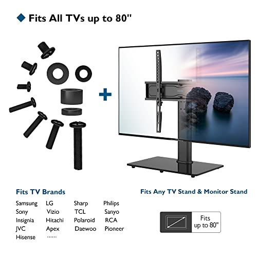 BONTEC Universal TV Mounting Hardware Kit Compatible with Most TVs Up to 80 inch, Includes M4, M5, M6, & M8 TV Screws, Washers & Spacers, Works with Any TV Wall Bracket, Monitor & TV Stand