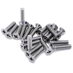 M4 (4mm x 16mm) Pozi Countersunk Machine Screw (Bolt) - Stainless Steel (A2) (Pack of 20)