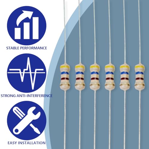 Innfeeltech 300 Pcs 1/4W 5% Tolerance 470 Ohm Carbon Film Resistor Resistance for DIY Project and Experiments
