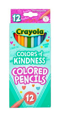 CRAYOLA Colours of Kindness Pencils - Assorted Colours (Pack of 12)   Colours That Represent Good Feelings   Ideal for Kids Aged 3and