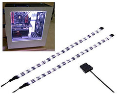 Ubanner LED Light Strip Computer Lighting White, Magnetic, Molex Connector, 2pcs LED Strip for PC Case Lighting Kits