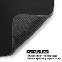 Audimi Small Mouse Mat 15x20 cm, Mini Mouse Pad for Wireless Mouse Travel Office Laptop Portable Jet Black