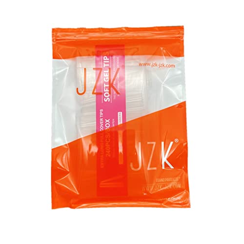 JZK 240x XXXL Clear Half Cover Extra Long Coffin Nail Tips For Acrylic Extensions, No C Curve False Nail Tips Long For Gel And Acrylic Nails, 3XL Finger Nail Extension Tips