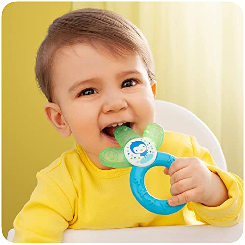 MAM Cooler Teether, Teething Toy for Babies, Cooling and Soothing Teething Ring, Baby Teether with Unique Shape and Ergonomic Design, Pink