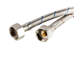 Xcel Home 2 x M10 x1/2 Flexible Tap Connectors (500mm)   10 Lengths   Pair of BSP Kitchen/Basin Monobloc Mixer Flexi Pipe Tails   Braided Stainless Steel