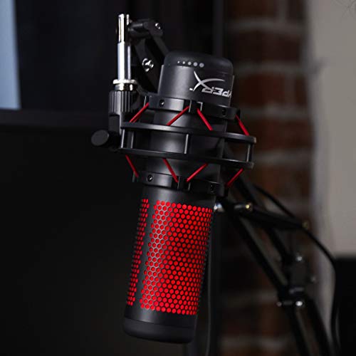 HyperX QuadCast – Standalone Microphone for streamers, content creators and gamers PC, PS4, and Mac, usb