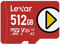 Lexar PLAY 512GB Micro SD Card, microSDXC UHS-I Card, Up To 150MB/s Read, TF Card Compatible-with Nintendo-Switch, Portable Gaming Devices, Smartphones And Tablets (LMSPLAY512G-BNNAG)