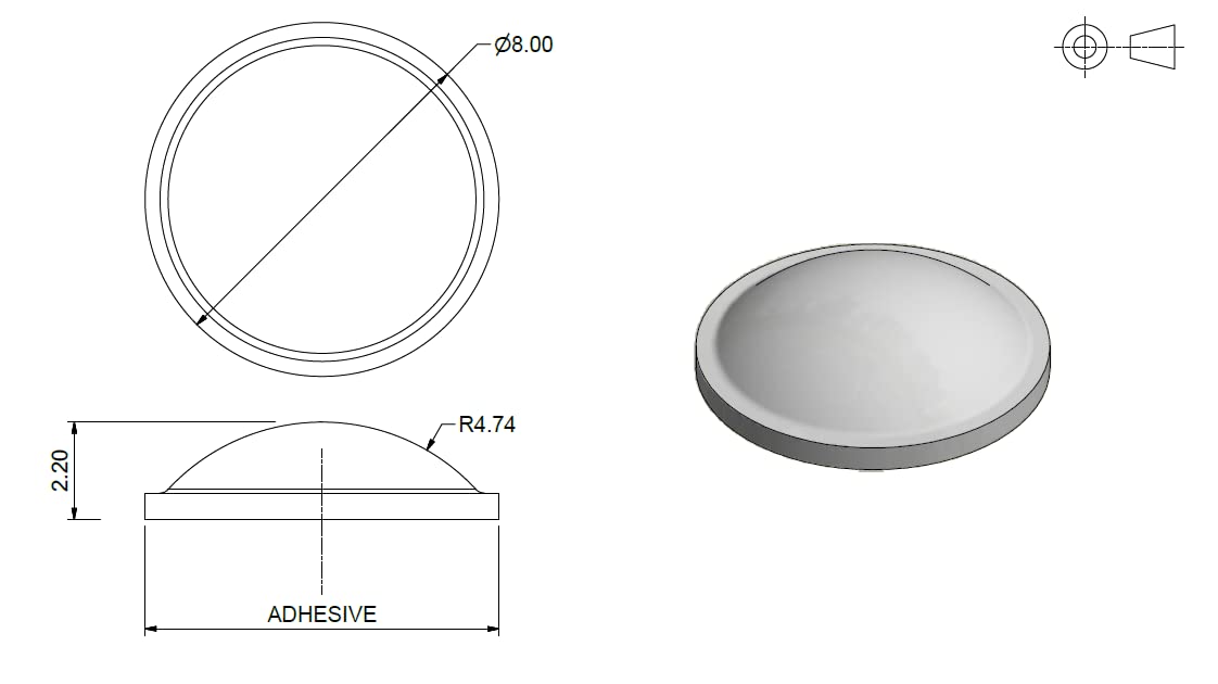 49 CLEAR KITCHEN CABINET DOOR BUFFER PADS Catch, Protector, Soft Close Stop Dots 8mm - from The StickyStuff Company