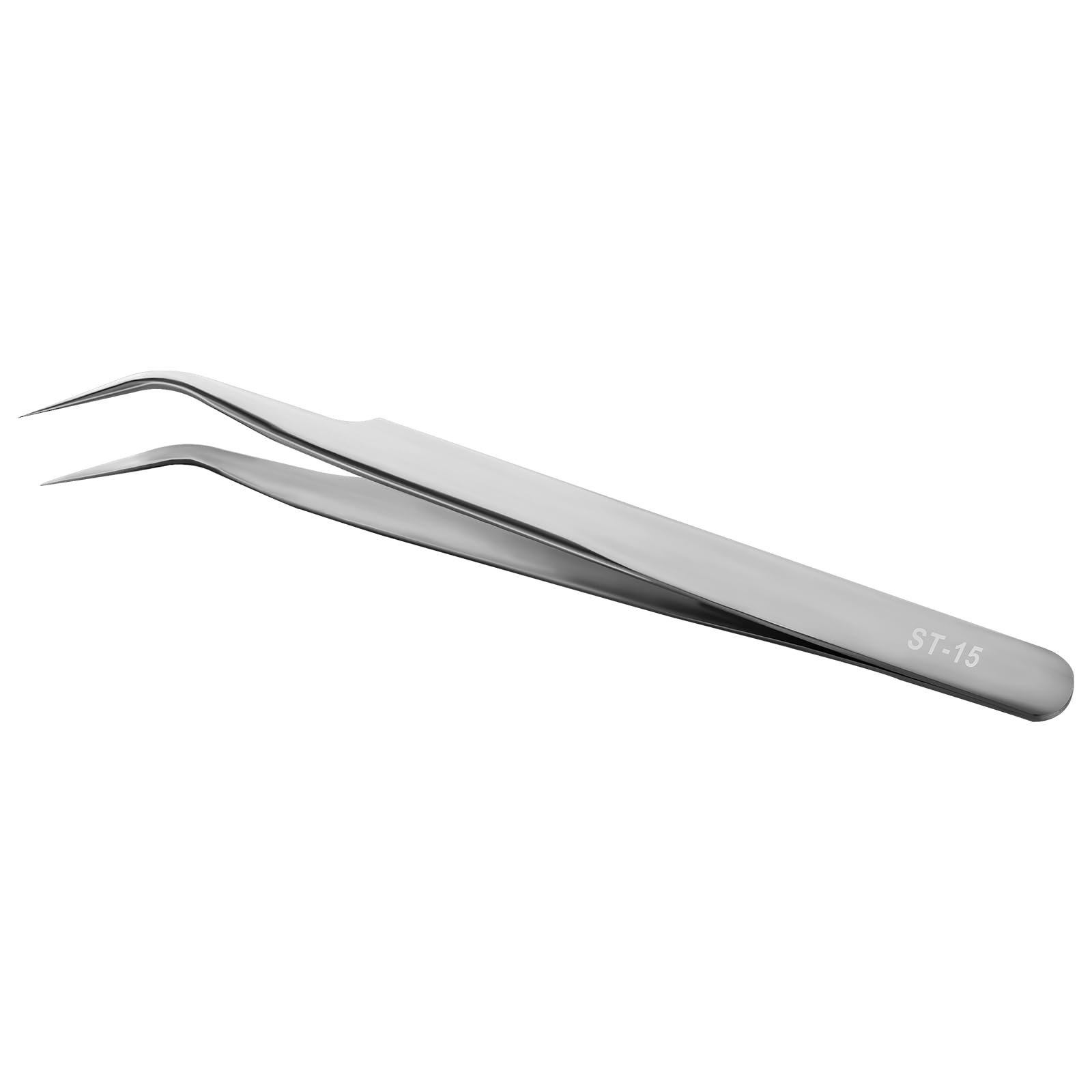 Ainiv Precision Tweezers, Stainless Universal Bent Tip Tweezers, Sewing Machine Tweezers, Non-Magnetic Industrial Tweezers for Craft, Electronics, Soldering, Medical and Experimental Work, Jewelry