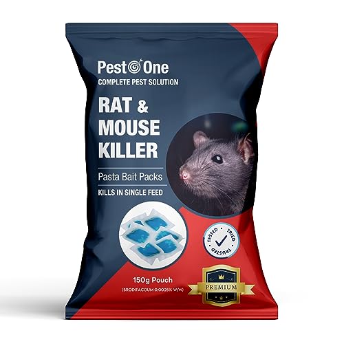 Pest O One Powerful Advanced Mice Mouse Rat Pasta Bait Single Feed Killer Sachets (15 x 10g Pack) Brodifacoum UK Strongest Strength