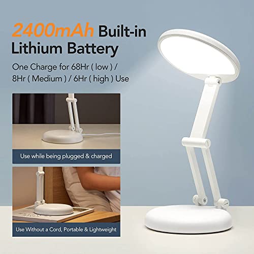 One Fire LED Desk Lamp,Dimmable Table Lamp,2400mAh Battery Operated Table Lamps,Rechargeable Lamp for Bedroom,Touch Lamps Bedside Lamps,Battery Lamp Desk Light Reading Lamp Study Lamp Bedroom Lamp