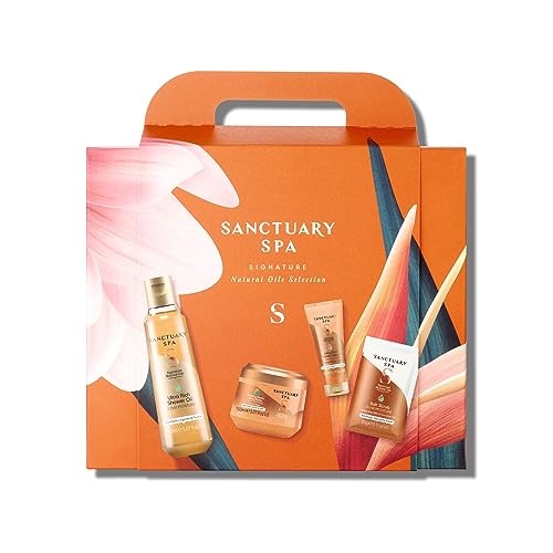 Sanctuary Spa Signature Natural Oils Selection Gift Set, Vegan, For Women Birthday