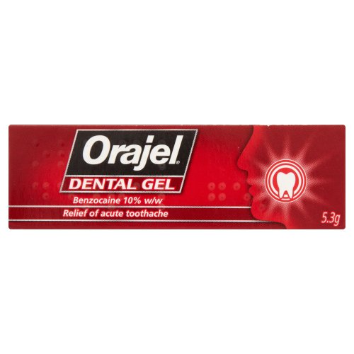 Orajel Dental Gel Rapid Toothache Relief, with Benzocaine 10% w/w 5.3g