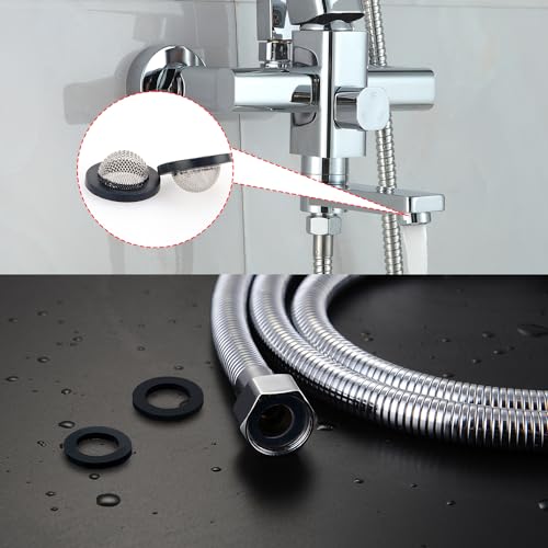 YIXISI 65 PCS Screen Hose Washers Kit, Filter Mesh Washer, Mesh Rubber Washers, Seal O Ring with Mesh Hose Gasket, for 3/4 Inch Water Faucet Shower Garden Hose Connector