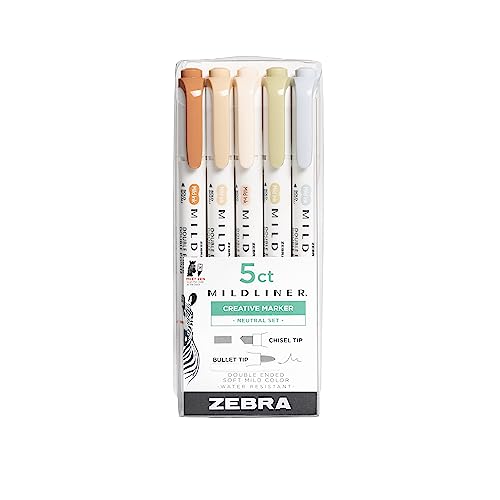 Zebra Mildliner Neutral Vintage Set 5 Pack (78605)