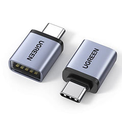 UGREEN 10Gbps USB C to USB Adapter 2 Pack, Aluminum USB C Male to USB 3.2 Female Adaptor Thunderbolt 4/3 USB C OTG Converter Compatible with MacBook Pro 2023 Air 2022, iPad Pro/Mini and More(Gray)