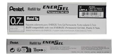 Pentel 0.7 mm EnerGel Permanent Ink Refills - Black Ink (Pack of 24 Refills)