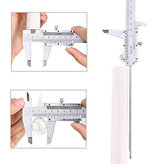 Vernier Caliper 150MM 6” Stainless Steel Nabance Micrometer Measuring Tool Vernier Caliper with 15cm Steel Ruler and Cleaning Cloth