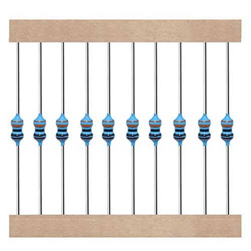 AUKENIEN 1/8W Resistors Assortment Kit 40 Values 400pcs 1/8 Watt Metal Film Fixed Resistor Pack 0 to 2.2M Ohm Common Industrial Electrical Assorted Resister Set RoHS Compliant with ±1% Tolerance