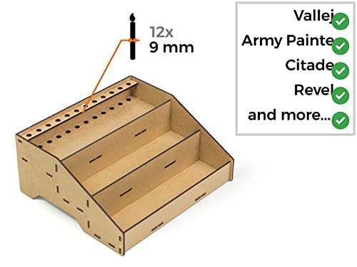 PROSCALE Paint Rack for model paints. Hobby craft Citadel Vallejo Tamiya Army paint rack stand Portable paint holder organiser Miniature warhammer paint storage Stand Model painting station (Model B)