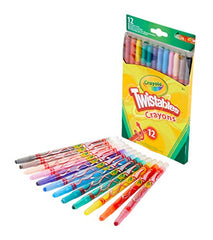 CRAYOLA Twistables Colouring Crayons, Multicolor, 12 Count (Pack of 1)