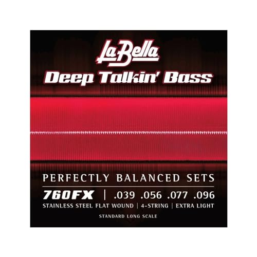 La Bella 760Fx Flat Wound Bass Strings Set 39/96