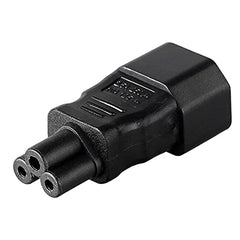 IEC 320 Adapter 3 Poles Socket C14 to Cloverleaf Plug Micky C5 Straight Extension Power Adapter