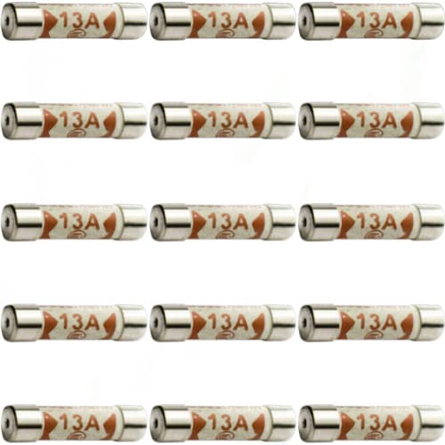 15 x Fuses 13A, 13 Amp Fuses UK, Pack of 15 of 13A Fuses BS1362 Fuses