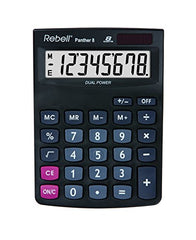 Rebell Panther 8 Desktop Calculator, Black