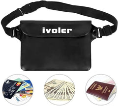 ivoler Waterproof Pouch Bag, 2 Pack Universal Waterproof Case Dry Bag for Beach,Swim,Boating,Kayaking,Hiking,Protects Iphone Phone, Camera, Cash, Document from Water, Sand, Snow.(BlackandBlack)