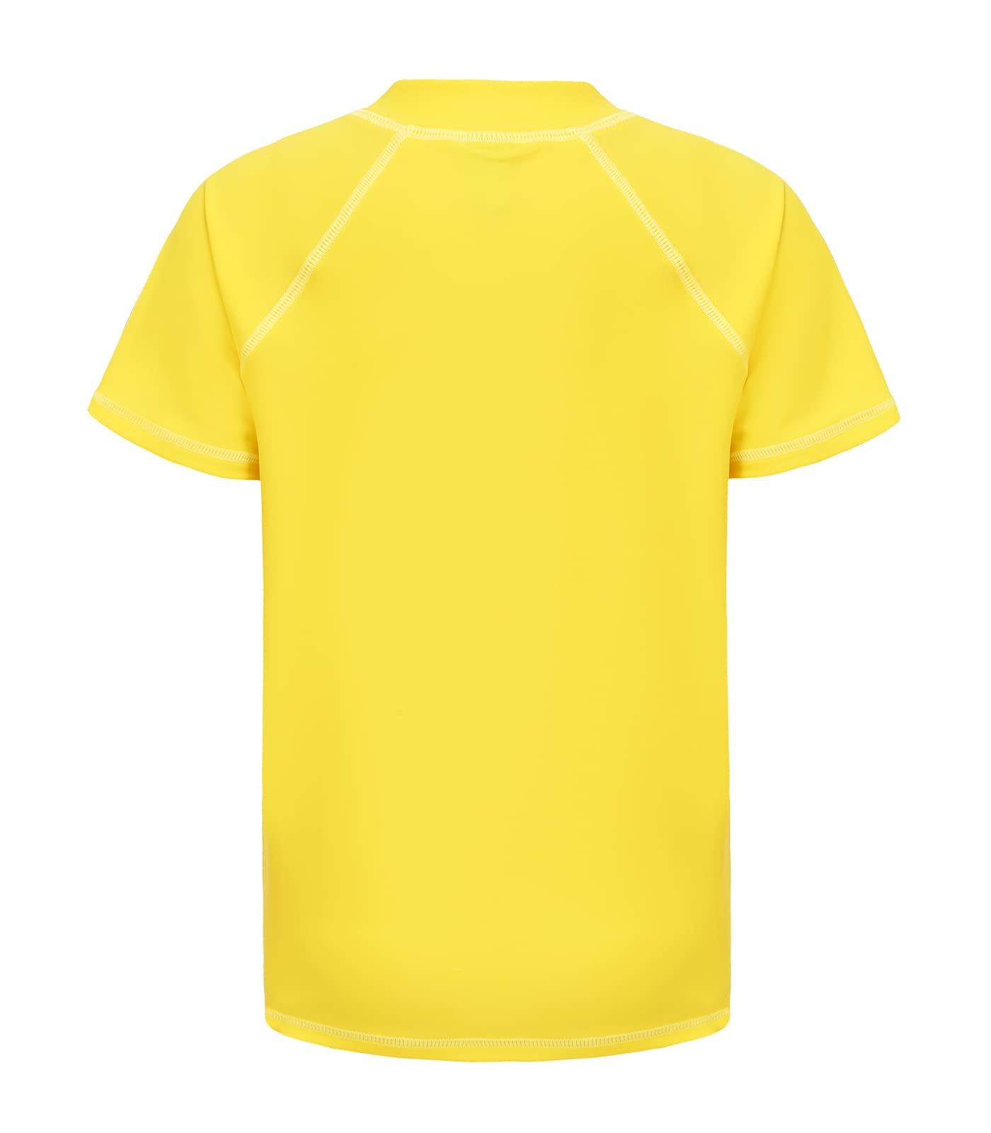 Rash Vest Boys Short Sleeve Swimsuit Boys Swim Top Kids Rash Guard Age 11-12 Years Yellow