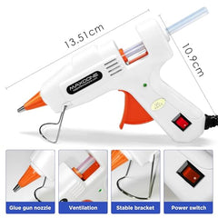 Hot Glue Gun Mini Glue Gun with 30pcs Glue Sticks Upgraded Version, 20W Hot Glue Gun Blue Fast Heating for Home and DIY Craft (White)